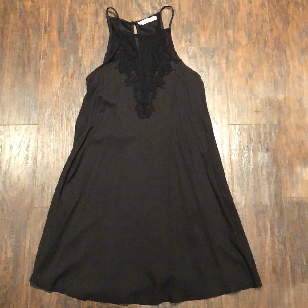 Black dress with lace/mesh detail